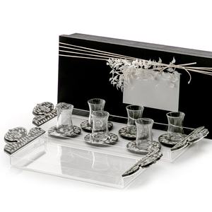 Bandejas de servicio elegantes para madre de la perla, decoración de lujo de acrílico, bandejas decorativas de espiga - Product Image 4