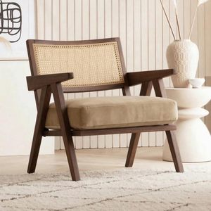 Fauteuil d'appoint en teck pour la maison, la chambre, le salon, la salle à manger, le salon de réception |   Ultra doux et confortable pour une détente sans stress | - Product Image 1