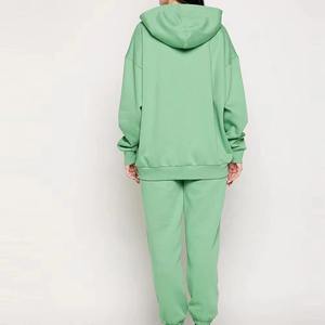 Ensemble deux pièces côtelé pour femme, coupe oversize, personnalisable, prix usine pour les acheteurs américains - Product Image 2