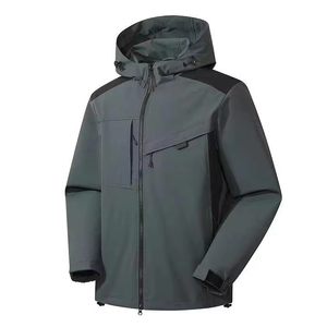 Custom Zip up Waterproof Jacket With Lightweight Softshell Nylon Track Jacket <b>Windbreaker</b> Waterproof Men' Nylon Jacket - Product Image 3