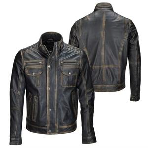 Blouson en cuir classique pour motard, en similicuir PU, coupe ajustée pour homme, style décontracté et élégant, très demandé - Product Image 1