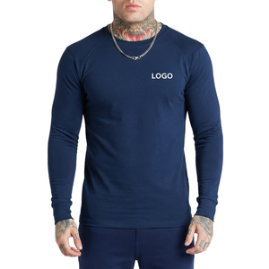 เสื้อยืดแขนยาวผู้ชายคุณภาพสูง ผ้าฝ้าย 100% ระบายอากาศได้ดี เป็นมิตรกับสิ่งแวดล้อม ผ้าเจอร์ซีย์ พิมพ์โลโก้ด้านหน้า ดีไซน์ลำลอง ราคาขายส่ง - Product Image 4