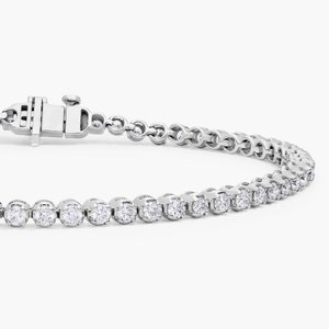 Bracelet à maillons en diamant moissanite de luxe, argent sterling 925, bijoux élégants et tendance, cadeau pour femmes - Product Image 3