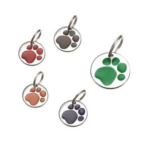 Plaques d'identification personnalisées en cuivre pour animaux de compagnie avec empreinte de patte, pour usage extérieur - Gravure DIY du nom du chiot - Product Image 2