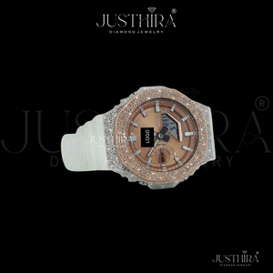 Reloj G-Shock Premium con Bisel Redondo de Moissanita VVS y Diamantes Grandes, Reloj de Pulsera de Moda Premium con Diamantes, al Precio Más Bajo y Mejor de la Historia - Product Image 3