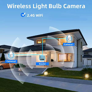 Caméra WiFi E27 2MP ICSee |   360 °   Caméra sans fil PTZ avec éclairage |   Caméra IP de sécurité intelligente pour la maison avec vision nocturne - Product Image 6