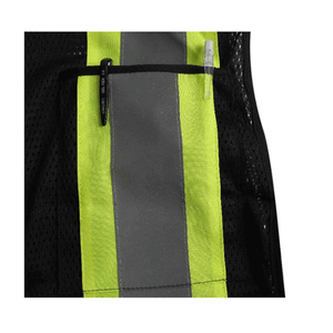 Veste de travail haute visibilité pour hommes, style professionnel, avec logo personnalisé, matière brillante, coupe confortable, prix de gros - Product Image 3