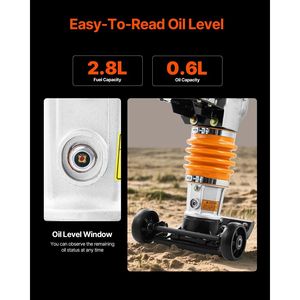 Compattatore a impulsi Jumping Jack da 6,5 HP, 196 cc, alimentato a carburante, con forza d'impatto di 3600 libbre e profondità massima di compattazione di 26 pollici - Product Image 6