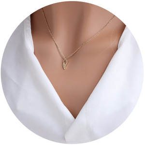 สร้อยคอจี้ปีกนางฟ้าสไตล์เกาหลี เรียบง่าย ใช้งานได้หลากหลาย สำหรับผู้หญิง สร้อยคอจี้ประดับกระดูกไหปลาร้า ดีไซน์หรูหรา - Product Image 4