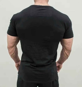Men's <b>Black</b> Short Sleeve O-Neck <b>T</b>-<b>Shirt</b> Regular Fit Casual Jersey Cotton Solid Color <b>Plain</b> Dyed Knitted Top - Product Image 5