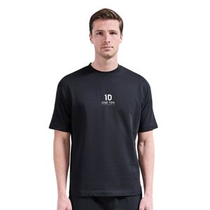 เสื้อยืดคอกลมสีดำพรีเมียมสำหรับผู้ชาย แขนสั้น ผ้าฝ้าย เสื้อยืดเปล่าสำหรับสกรีนลาย เสื้อผ้าขายส่ง - Product Image 1