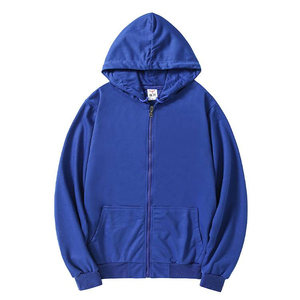 Sudadera con Capucha Blanca para Hombre, Cierre de Cremallera, Corte Regular, Algodón French Terry, Estilo Casual para Otoño - Product Image 6
