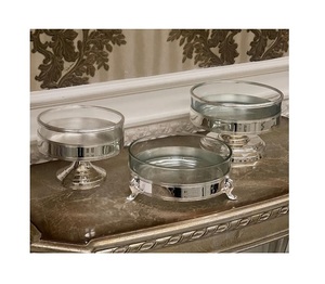 Tazón de Vidrio y Acero Inoxidable para Alimentos, Diseño Moderno, Utensilios de Cocina, Tazón para Postres y Chocolates, Superventas - Product Image 1