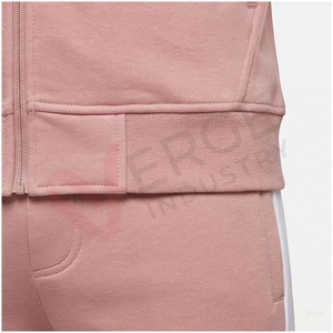 Survêtement unisexe à capuche avec blocs de couleur, manches longues, fermeture éclair sur le devant, poches latérales, tenue décontractée d'automne, coupe classique - Product Image 5