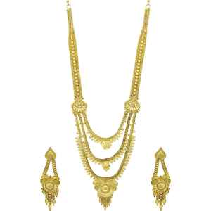 เครื่องประดับทองชุบไมครอน 14K18K24K ขายส่ง สร้อยคอยาวแบบดั้งเดิมสไตล์ราณี ดีไซน์ตุรกี ชุดเครื่องประดับโอโร จอยเอเรีย - Product Image 2