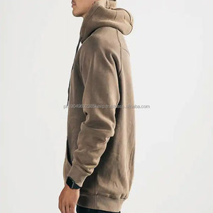 Sudadera con Capucha de Lujo para Hombre, 100% Algodón, Gruesa, Estilo Urbano, Hip Hop, Lisa, de Color Liso - Product Image 6