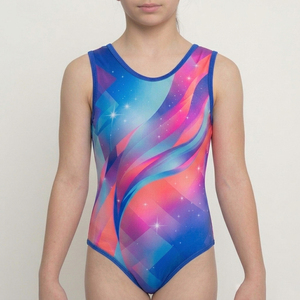 Justaucorps de gymnastique en tissu personnalisé, modèles sur mesure, brillants, sans manches, pour filles, haute qualité, pour l'entraînement – Meilleures ventes 2026 - Product Image 1