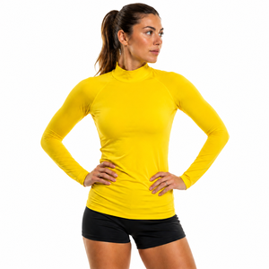 Camiseta de Jersey para Mujer, Cuello Redondo, Manga Corta, Color Liso, Corte Regular, Informal, Verano, Top, Material Duradero, Más Vendida, Protección UV, Nailon - Product Image 1
