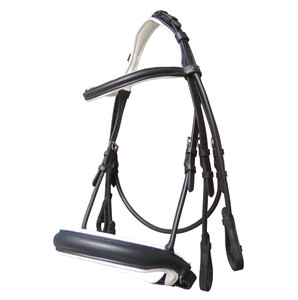 Ensemble de bridonnettes en cuir professionnel pour chevaux, rembourré et réglable, pour l'équitation - Product Image 2
