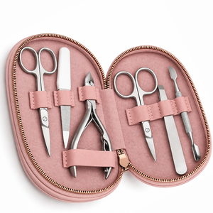 MANAN INSTRUMENTS - Juego de Cortaúñas Profesional de Acero Inoxidable de Lujo, 6 en 1, Estuche Portátil de Estilo Clásico para Adultos - Product Image 1