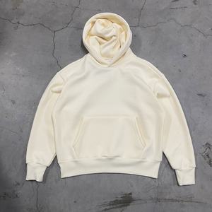 เสื้อสเวตเชิ้ตมีฮู้ดผู้ชาย สีพื้น ผ้าฝ้ายฟลีซ สวมใส่สบายๆ ในฤดูใบไม้ร่วง ทรงโอเวอร์ไซส์ ดีไซน์กระเป๋า - Product Image 1