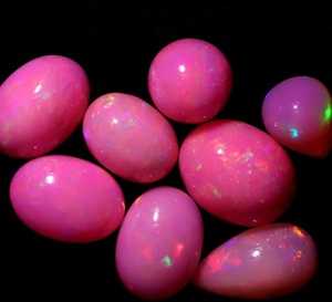 Natürlicher Rosa Opal Cabochon Set Lose Rosa Opal Edelsteine Großhandel Gemischte Formen Opal Cabochons für Schmuckherstellung - Product Image 3
