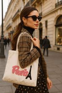 Bolso de Mano de Lona de Algodón con Bordado de Cuentas Florales, Bolsa de Compras Reutilizable, con Diseño de Flores, para Mujer, para Uso Diario - Product Image 5