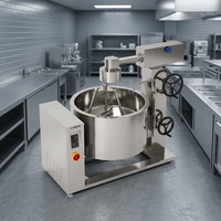 Chaudière à vapeur rotative à induction Amicook 380V/440V, modèle élégant et commercial pour cuisson automatique à la vapeur, avec fonction de recette.