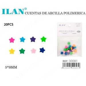 Perline in Argilla Polimerica Ilan a Forma di Stella 5x9mm per Creazione di Gioielli Artigianali - Product Image 3