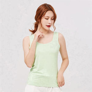 Camiseta sin mangas blanca para mujer, cuello redondo, tejida, transpirable, informal - Product Image 4