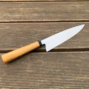 Couteau de Chef Japonais LEGACY BLADES en Acier Carbone Forgé Premium, Manche en Bois, Finition Polie, Ambidextre, Fait Main - Product Image 4