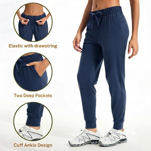 Mens Digital Printing Embroidery <b>Trousers</b> Soft 100% Cotton Fabric Colored <b>Elastic</b> <b>Waist</b> High Fleece for Gym Sports Jogging - Product Image 2
