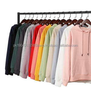 Jersey de alta calidad, teñido liso, 350g, logotipo impreso, mezcla de algodón y poliéster, sudaderas con capucha de lana Polar Unisex personalizadas para invierno - Product Image 2