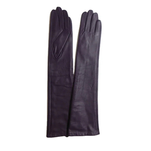 Gants longs en cuir doublés de soie pour femmes, gants chauds de ski sexy et ajustés pour la performance - Product Image 2