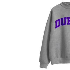 Dukes Custom Cotton Crew <b>Neck</b> Vintage Fleece Sweatshirt with Printing Applique Embroidery Reversible <b>Mock</b> <b>Neck</b> for Men Women - Product Image 3