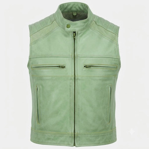Gilet en cuir imperméable sur mesure, prix de gros, respirant, pour homme, hiver, décontracté, fabriqué au Pakistan - Product Image 5