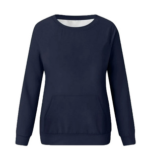 เสื้อสเวตเชิ้ตผ้าฝ้าย/ใยไผ่ปักลายสำหรับผู้หญิง รุ่นสปริง เป็นมิตรกับสิ่งแวดล้อม ระบายอากาศได้ดี กันลม น้ำหนัก 220 กรัม คอกลม ทรงปกติ - Product Image 1