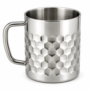 <b>Double</b> <b>Wall</b> Insulated Stainless Steel <b>Mug</b> With Handle Wholesale Custom Logo Honeycomb Pattern Coffee Cup For Office Decor - Product Image 1