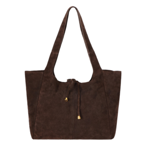 Women's Genuine Brown Cow Suede <b>Leather</b> Hobo Tote <b>Bag</b> Double Handle Shoulder Handbag <b>Soft</b> <b>Leather</b> Slouch Tote Purse Wholesale - Product Image 1