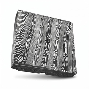 Cendrier de bureau carré en acier Damas fait main, motif unique, décoration moderne minimaliste pour la maison, accessoire pour fumeurs, cadeau - Product Image 5