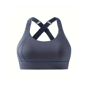 Custom Design Racerback Sports Bra Adjustable Straps High Support Eco-Friendly Leopard Print Rhinestone Detail Workout <b>Top</b> for - Product Image 1