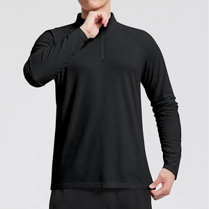 Wholesale Fitness Apparel Supplier Bulk Cheap Price Quick Dry Athletic Pullovers Body Fit Quick Dry Breathable 1/4 <b>Zipper</b> <b>Jacket</b> - Product Image 1