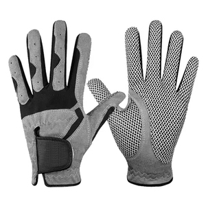 Gants de golf noirs en microfibre à doigts entiers, unisexes, antidérapants, à enfiler, pour les sports de plein air, l'entraînement, l'exercice et la protection des mains - Product Image 3
