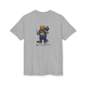 เสื้อยืดลายการ์ตูนมาสคอตบูลด็อก NCA&T สีน้ำเงินทอง ลายกราฟิกกีฬา โอเวอร์ไทม์ ทรงปกติ ใส่ได้ทั้งชายและหญิง แขนสั้น ผ้าฝ้าย - Product Image 3