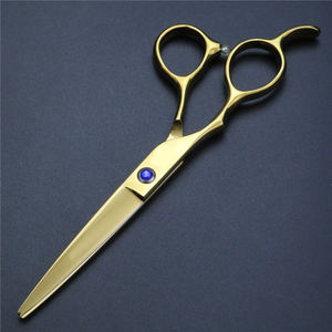 Gold 6 Inch Left Hand Hairdressing Scissors 440c Hair Salon Professional Barber Scissors Set <b>Shears</b> For Salon - Product Image 4