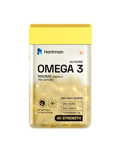 Outshine Omega 3 1650mg High Potency Fish Oil Softgels with EPA DHA Peppermint Oil - Product Image 1