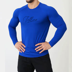 Camiseta de Manga Larga para Hombre, Corte Regular, Alta Calidad, Tejido Transpirable de Algodón, Ropa Deportiva, Otoño Invierno 2025 - Product Image 2