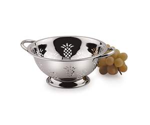 Colador Ecológico de Acero Inoxidable con Recortes para Piña, para Frutas y Verduras, Acabado Cromado Pulido Espejo, Apto para Lavavajillas y Horno - Product Image 2