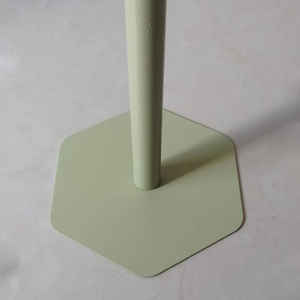 Sleek Cast Aluminum Bar <b>Table</b> Hexagon Top Slim Pedestal Stable Base <b>Matte</b> Finish Compact Design Contemporary Accent Piece - Product Image 3