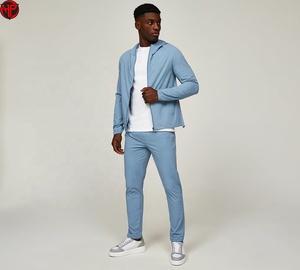Conjunto Deportivo con Capucha para Hombre, Estampado, Ecológico, Ligero, de Secado Rápido, Chaqueta con Cremallera Completa, Pantalones Casuales, 100% Poliéster - Product Image 1